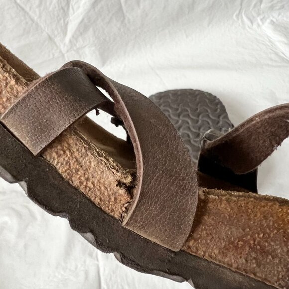 Birkenstock sandals Mayari Mocha felt straps toe loop 37 6 6.5 Wide birko flor - Picture 9 of 13